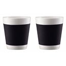 Bodum Canteen Mok Zwart 0.1l - set van 2