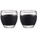 Bodum Pavina glas zwart 0.1l - set van 2