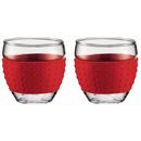 Bodum Pavina Glas Rood 0.1l - set van 2
