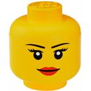 LEGO Storage Head Girls Large - geel