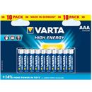 Varta 4903bl Batterijen High Energy Alkaline AAA: 10 stuks