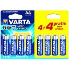 Batterijen Varta High Energy Alkaline AA: 8 stuks