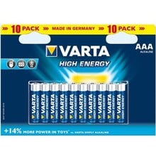 Batterijen Varta High Energy Alkaline AAA 10 stuks