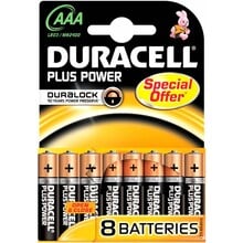 Batterijen Duracell Plus Power MN 2400 AAA: 8 stuks