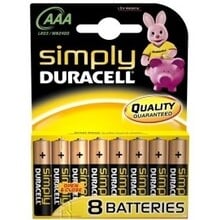 Batterijen Duracell Simply Power MN 2400 AAA: 8 stuks
