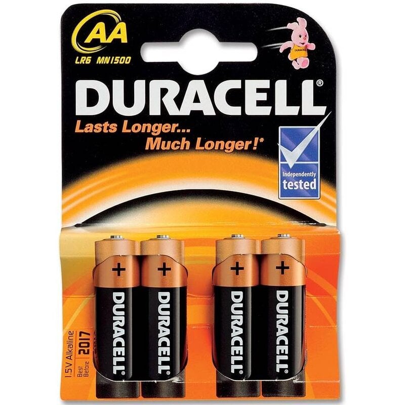 Batterijen Duracell Plus Power MN 1500 AA: 4 stuks